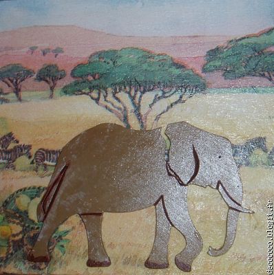 l'éléphant dans la savanne